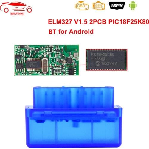 Mini ELM327 V1.5 PIC18F25K80 ELM 327 V1.5 For Android OBD2 Wireless ELM327 OBD2 Scanner obd 2 obd2 Car Diagnostic Auto Tool