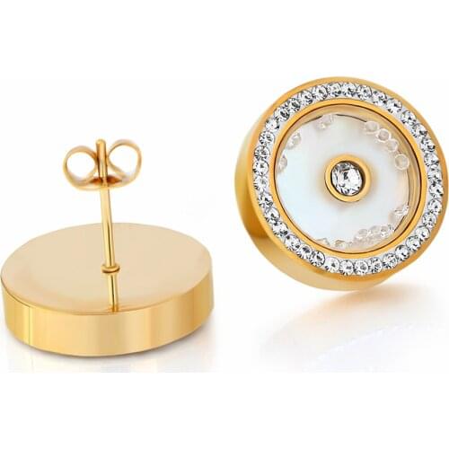 Fashionable High quality Stainless Steel crystal Earring rhinestone Stud earrings sell at a low price for women jewelry