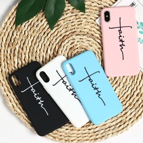 Jesus Faith Christian Religion Cross Soft TPU Silicone Frosted Matte Case Cover For iPhone 11 6 6S 12 8 8Plus X 7 7Plus XS Max