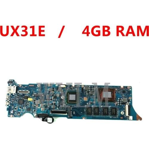 UX31E With i5-2557 CPU Processor 4GB RAM Mainboard For ASUS UX31 UX31E Laptop Motherboard USB 3.0 100% Tested Free shipping
