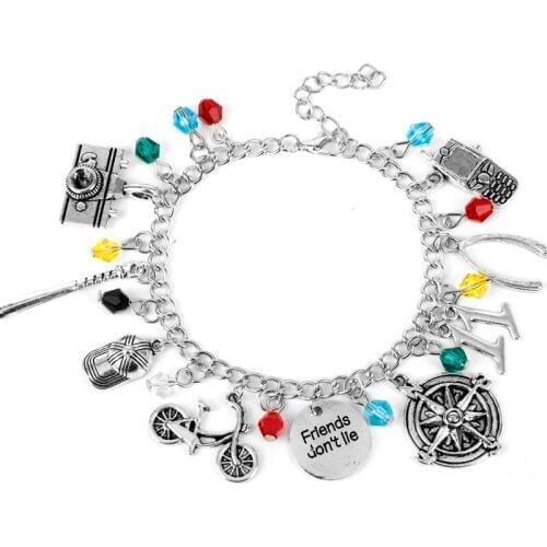 MQCHUN Newest Stranger Thing Camera Motorcycle Phone Bracelet Bangle Vintage Friends Don't Lie Wristband Jewelry -25
