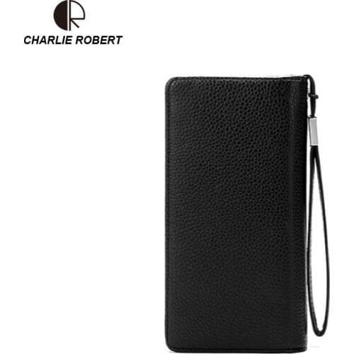 2018 New Passport Cover Wallet Men Business Purse Carteira Money Clip Large Capacity PU Wallet Solid Black & Brown Casual Wallet
