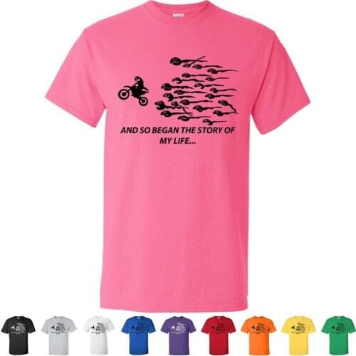 New 2019 Hot Summer Casual Printing and So Began The Story of My Life MX Dirt Biker Off Road Funny Motocross T Shirts Tee Shirt