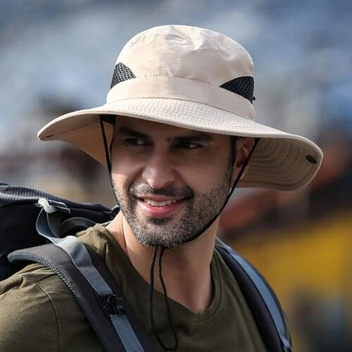 Bucket Hat Wide Brim Multi-function Comfortable UV Protection Breathable Caps for Fishing