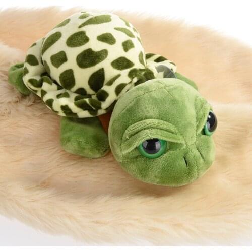 Plush Animal Cute Cartoon Turtle Stuffed Baby Toys 20CM Small Size Green Big Eye Tortoise Children Birthday Gift