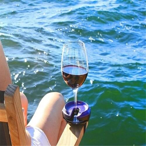 Portable Outdoor Wine Glass Holder Accessories Champagne Picnic for Boat Bathtubs Chair Armrest Multi-Purpose Wine Glass Holder