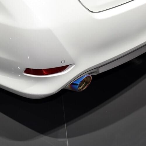 Practical Burnt Color Stainless Steel Car Exhaust Tip Multi-functional Durable Muffler Straight Tail Pipe Silencer