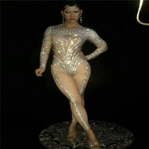 S34 Ballroom dance sexy costumes dj stage show wears dress women jumpsuit pole dancer bodysuit party outfit performance wears
