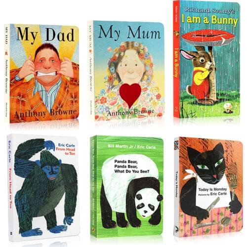Today Is Monday By Eric Carle In English Cardboard Books for Children Learning English Language Book Toys for Baby