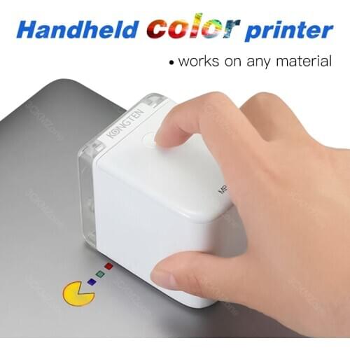 Inkjet Color Printer Portable Mobile Mini Handheld Printer WIFI USB for IOS Android tattoo Logo Printer add Ink Cartridge Print