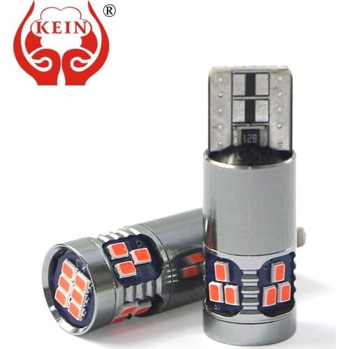 KEIN 2PCS T10 W5W LED Aluminum Parts Super Bright Side Marker 194 168 Interior Light Auto License Plate Reading Indicator Lamp