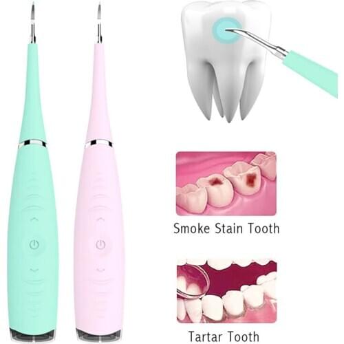 Electric Teeth Whitening Dental Scaler Tooth Calculus Portable Tool Sonic Remover Stains Tartar Plaque Oral Cleaner Ultrasonic