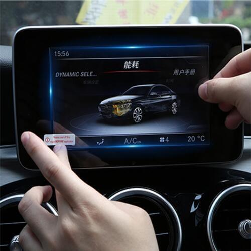 Center Console Navigation Screen Protection Film For Mercedes Benz C Class W205 2015-2018 Car Interior Accessories Transparent