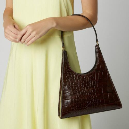 Women bag 2020 new PU Flap Fashion Alligator Hasp purse triangle Satchels Euro-America style luxury high-capacity designer bag