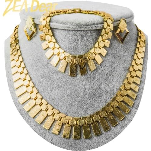 Diana baby Jewelry Sets Bohemia Collar Gold Planted Earrings Necklace Bracelet Lady Women High Quality Romantic Anniversary Gift