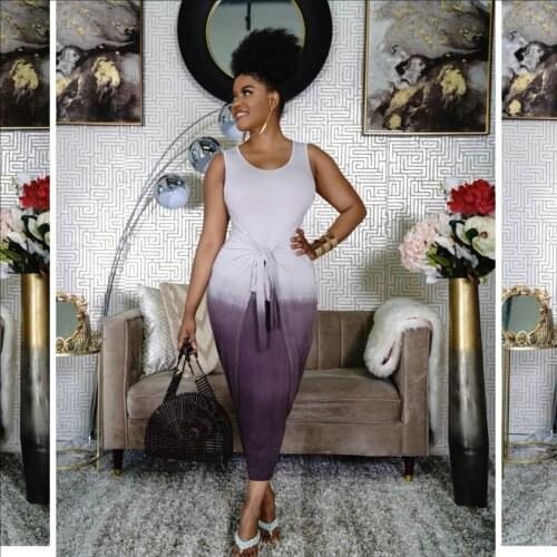 Contrast Color Printed Sheath Long Maxi Dresses For Women Summer Evening Party And Club Elegant Pencil Dress 2021