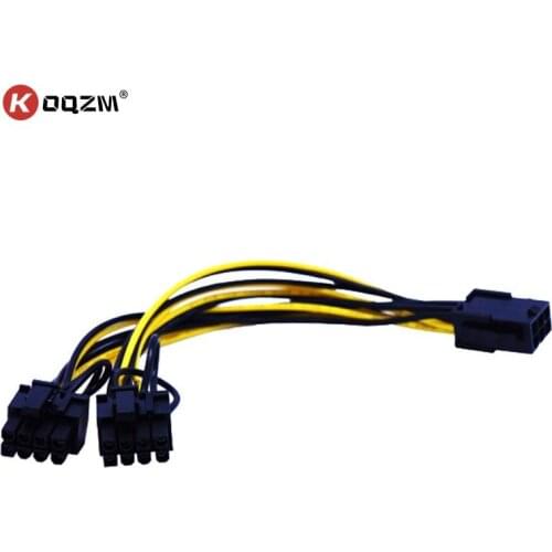 1 pc Video Card 6pin To Double 8pin(6pin+2pin) Connector Cable Extention Cables