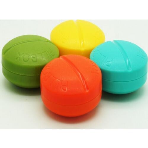 1pc Cute Mini 4 lots Portable Medical round pill box Drug Pill Case medical box organizer