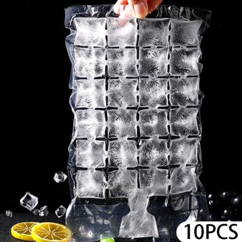 10pcs/pack Disposable Ice-making Bags Self-sealing Ice Cube Tray Mold DIY Drinking Tool Home Kitchen Gadgets