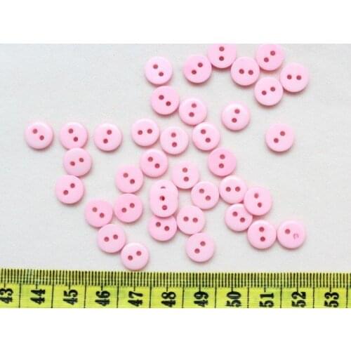2000pcs - Mini Pink extra smooth Resin Round Buttons 2 holes 9mm wholesale or you pick colors