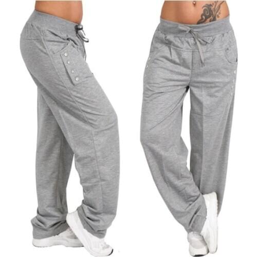 2020 New Design Soft Fashion Women Pants Casual Street Wear Good Fabric Clothing Sweatpants Trousers Sweet 10019