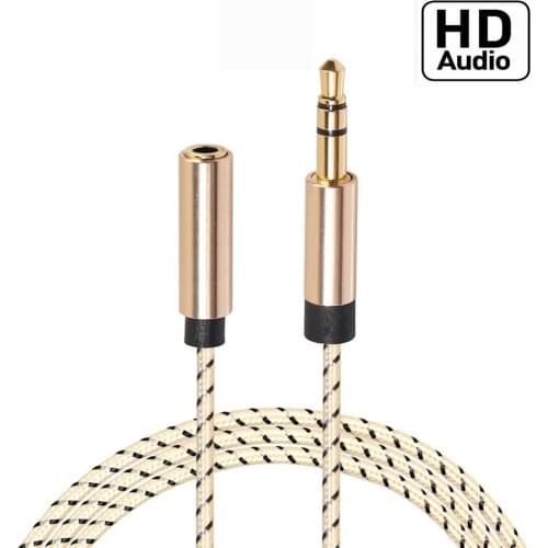 1/1.8/3/5m AUX Jack HD Audio Extension Cables 3.5mm Male to Female Auxiliary Stereo Cable 3.5 mm Lossless Speaker Headphone Cord