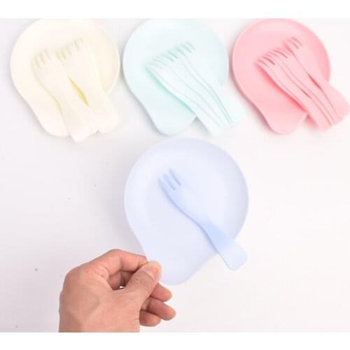 5pcs Pastel Plates Forks Boy Girl Boy Children Birthday Party Decoration Tableware Unicorn Rainbow Baby Shower Supplies