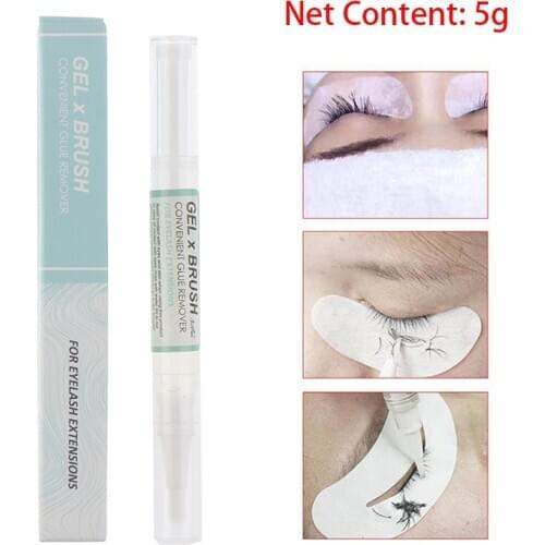 5g Eyelash Glue Remover Pen Fake Eyelashes Extension Glue Remover Pen Non-Irritating Faster Gel Remover Pen