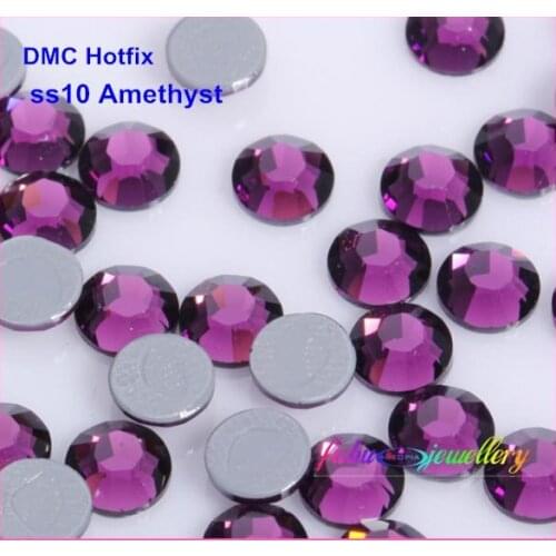 Free Shipping! 1440pcs/Lot, ss10 (2.7-2.9mm) High Quality DMC Amethyst Iron On Rhinestones / Hotfix Rhinestones