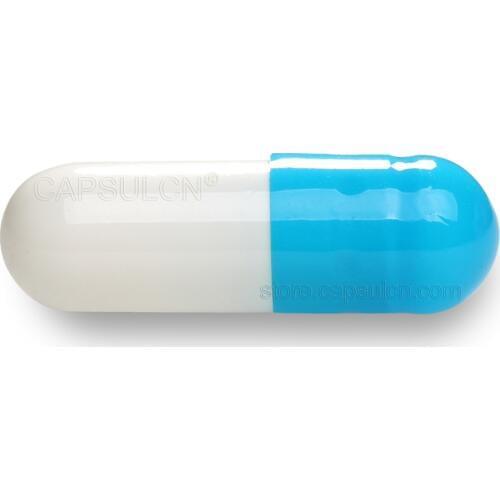 Free Shipping! Size 3 5000 Pieces / Carton White&Blue Colored Empty Gelatin Joined Capsules