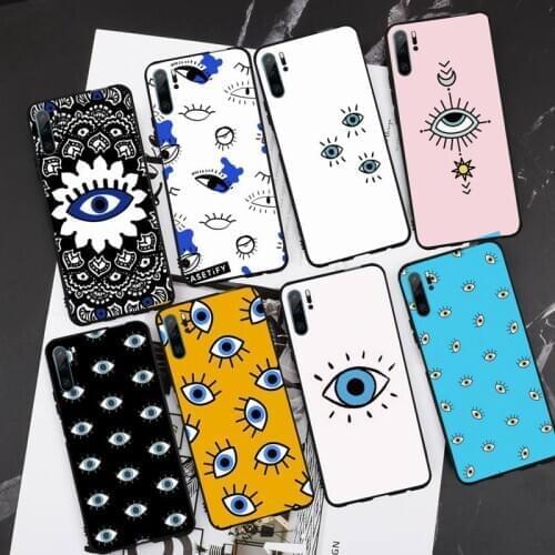 Eye Blue Evil Eye Phone Case For Huawei P20 P30 P40 lite Pro P Smart 2019 Mate 10 20 Lite Pro Nova 5t
