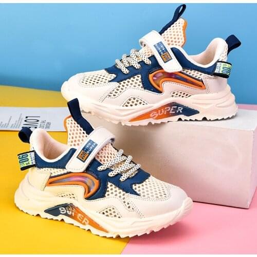 Kids Fashion Sneakers for Boys Girls Mesh Tennis Shoes Breathable Sports Running Shoes Lightweight Children Casual Walking Shoes