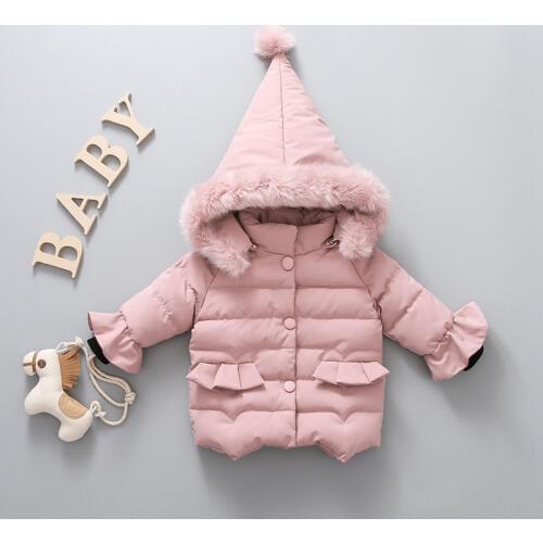 Children Coat Baby Girls Winter Jacket Coats Children Girls Long Sleeve Coat Girls Warm Winter Outerwear Cartoon Fleece Jackets