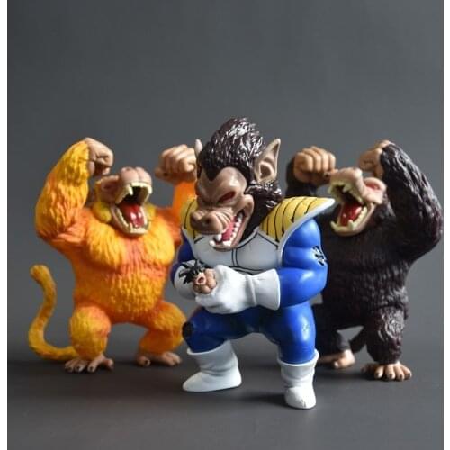 Dragon Ball Super Saiyan Golden Ape Figure Super Goku Vegeta Anime Action Figure PVC Collection Model Toy