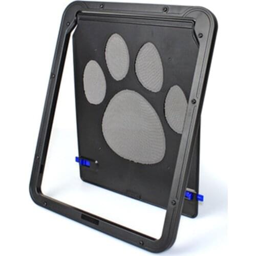 Pet Door Cat Security Flap Gate Home Lockable Dog Door Kitten Magnetic Control Cage Small Animal Enter Freely Screen Window Gate