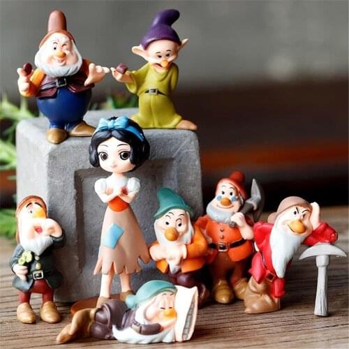 Disney Snow White and The Seven Dwarfs 5-12cm Action Figure Toys kids Room Ornaments Decoration Cake Topper