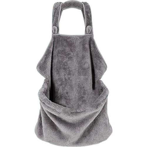 Cat Holder Carrier Apron Velvet Pet Sleeping Chest Apron with Pocket for Holding
