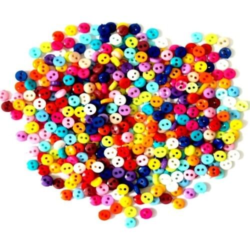 Hot Sale 600 Pcs/lot 6mm Round Resin Mini Tiny Buttons Sewing Tools Decorative Button Scrapbooking Garment DIY Apparel Accessori