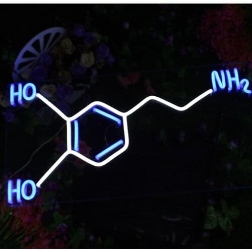 Chemical Formula Neon Light Sign Custom Led 3D 12V Acrylic Wall Hanging FlexibleC lassroom Bedroom Party Decor Personalized Gift