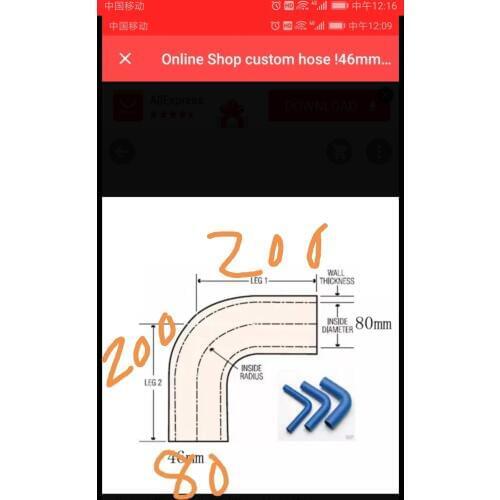 Custom hose ! 80mm Silicone Joiner 90 Degree Bend Elbow Hose Pipe