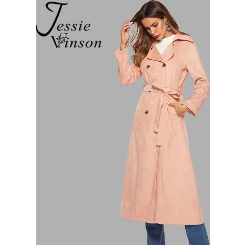 Женские двубортные тренчи JESSIE VINSON China At AliExpress