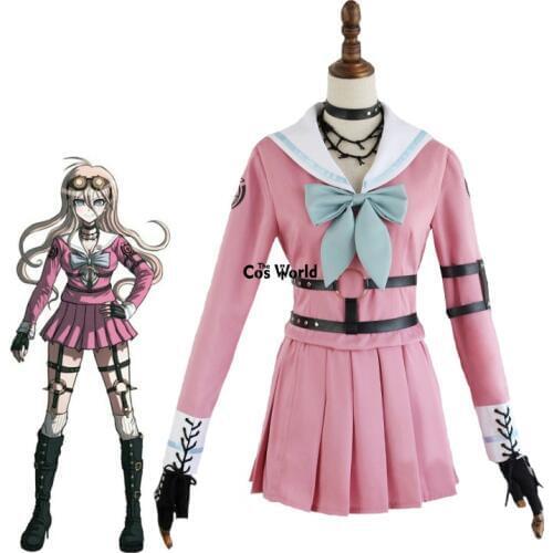 Danganronpa V3: Killing Harmony Iruma Miu Sailor Suit School Uniform Tops Skirt Outfit Games Cosplay Costumes