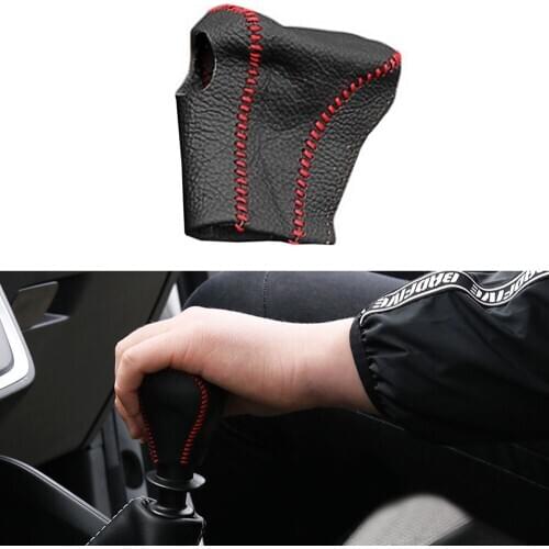 Muchkey Leather Gear Knob Stick Covers AT For A4L 2009-2012 A6L 2005-2011 Q5 2009-12 Q7 2010 A5 2010 Non-Slip Automatic Shifter