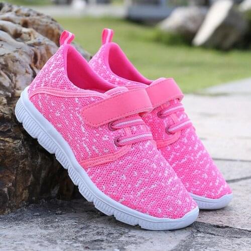 Boys Girls Running Shoes Kids Sneakers for Mesh Single Breathable Children Sports Shoes Student 3d Flat Casual Shoes