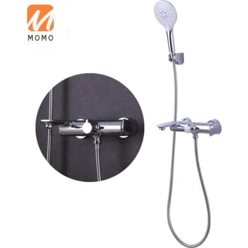 Cold and hot water bathroom brass exposed Wall mounted hand held bathtub bath and shower faucet mixer
