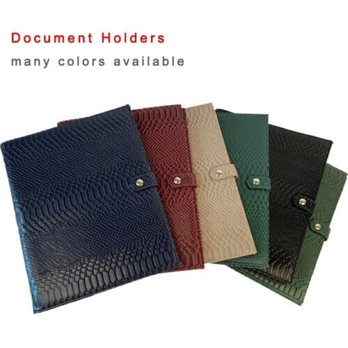 Hot Sale Snake Document Case Fashion Ostrich Pattern File Bag Business A4 Women Document Holder For Ipad Ostrich Holder
