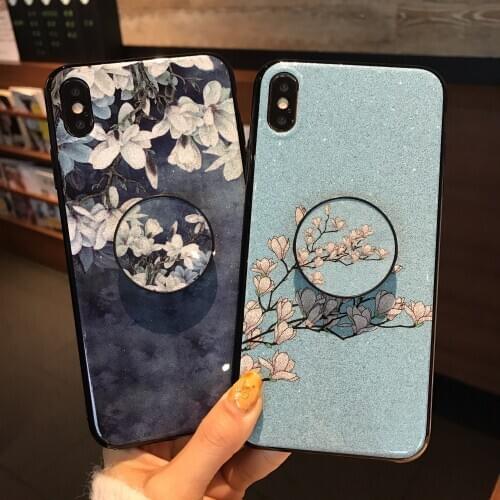 Fashion Glitter Flower Phone Cover For Huawei Y5P Y6P Y7P Y7a Y8P Y8S Y8P Y9A Y5 Prime Y9 Prime Y5 Y6 Y7 Y9 Soft TPU Case