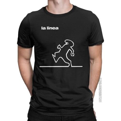 La Linea Walking Mens T Shirts Fun Tees Classic Short Sleeve O Neck T-Shirts 100% Cotton New Arrival Clothes
