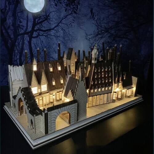 DIY Wooden European Gothic Large Castle Puzzle Model Kit Assembly Construction Building Blocks Crafts