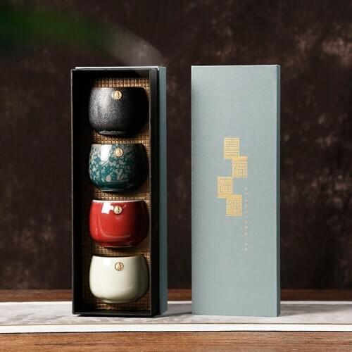 Ceramic masters cup suit sample tea cup noggin household kung fu tea set five lines of individual single cup lamp cup